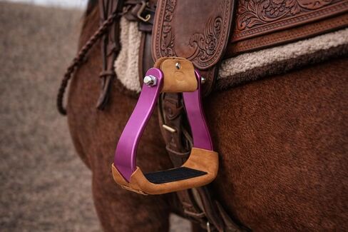 CHALLENGER Horse 4-3/4" Western Saddle Barrel Racing Lightweight Aluminium Stirrups 5181 in Saudi Arabia