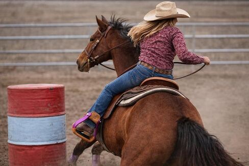 CHALLENGER Horse 4-3/4" Western Saddle Barrel Racing Lightweight Aluminium Stirrups 5181 in Saudi Arabia