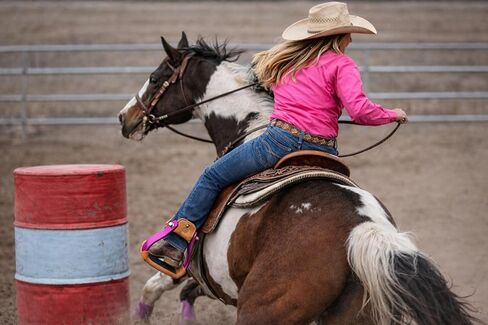 CHALLENGER Horse 4-3/4" Western Saddle Barrel Racing Lightweight Aluminium Stirrups 5181 in Saudi Arabia