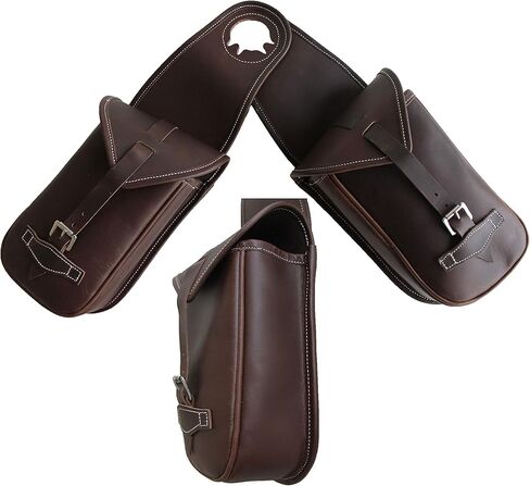 CHALLENGER Horse Leather Western Saddle Trail Horn Bag w/Roller Buckle 102RT02 in Saudi Arabia