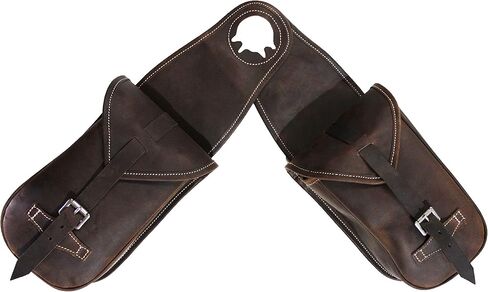 CHALLENGER Horse Leather Western Saddle Trail Horn Bag w/Roller Buckle 102RT02 in Saudi Arabia