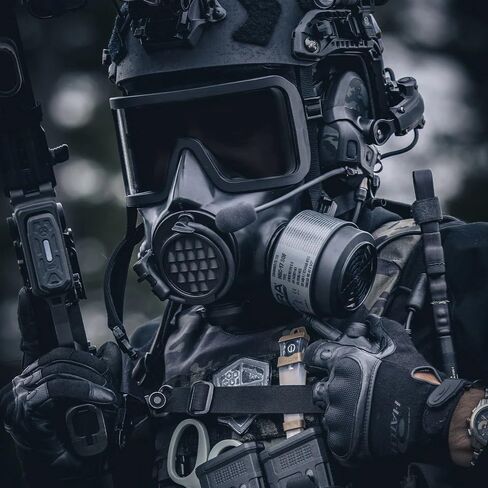 MIRA Safety - NBC-17 SOF - Single 40mm Gas Mask Filter - Multi-Gas Respirator Filters - NATO Standard Size (40mm x 1/7") - Canister Filter Fits CRBN Masks 10-Year Shelf-Life in Saudi Arabia