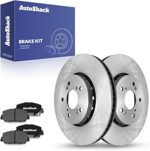 AutoShack Front Brake Kit Replacement for 2013-2018 Acura RDX 2016 ILX V6 AWD FWD Drilled & Slotted E-Coated Disc Brake Rotors Black Ceramic Brakes Pads 12.26" 311.5 mm BRKPK392 in Kuwait