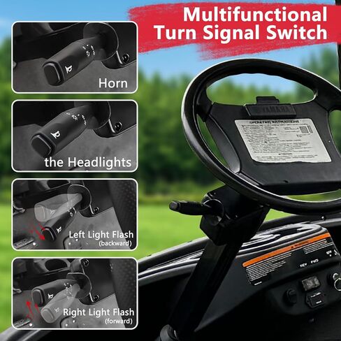 مجموعة إضاءة LED فاخرة لـ Yamaha Drive 2 (2017-Up)، ترقية قانونية للشارع مع إشارات الانعطاف والقرن وأضواء الفرامل والحزام، مجموعة إضاءة عربة الجولف عالية السطوع لموديلات الغاز والكهرباء in Kuwait