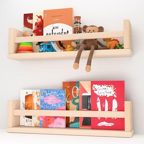 2 رفوف الحضانة العائمة ، أرفف عائمة خشبية للجدار ، رف التوابل Bekväm ، رف منظمة للحمام ، غرفة نوم ، مطبخ ، مزرعة ، رف الكتب الصغيرة 16 بوصة in Kuwait