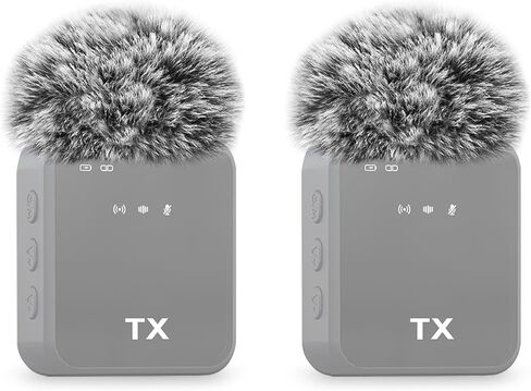 JCMOYUTY for PQRQP 3 in 1 Microphone GT19 Windscreen Wireless Lavalier Microphone Deadcat Furry Cover, 2-Pack Grey Wind Screen Accessory in Saudi Arabia