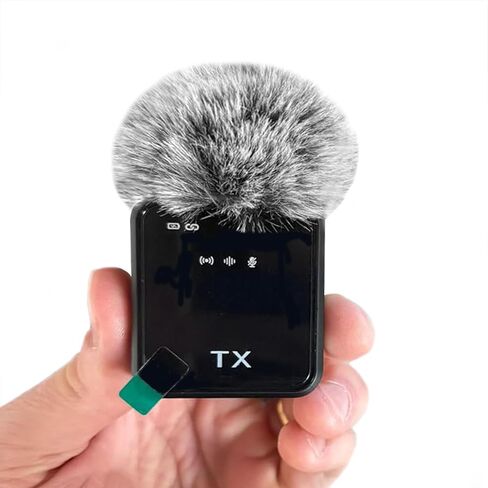 JCMOYUTY for PQRQP 3 in 1 Microphone GT19 Windscreen Wireless Lavalier Microphone Deadcat Furry Cover, 2-Pack Grey Wind Screen Accessory in Saudi Arabia