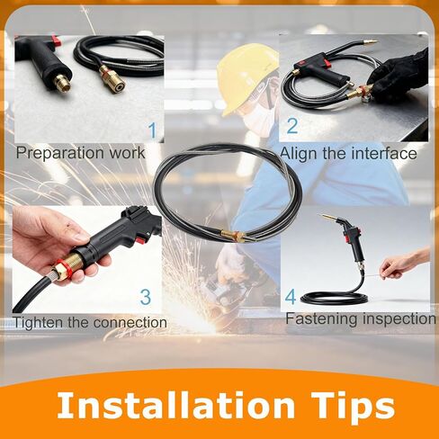 196139 بطانة لحام لبنادق لحام MIG من سلسلة Hobart H & Miller M، 15FT .023 "- .035" استبدال بطانة القناة لأجزاء Mig Welder، بطانة كابل اللحام لمعظم اللحامات MIG للمعالج الحالي 194010 in Kuwait