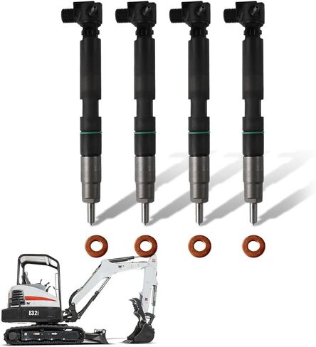 4x Diesel Engine Fuel Injectors w/Seal 7275454 28337917 400903-00074D Compatible with Doosan Delphi Bobcat Skid Steers D24 D18 Excavators After-Market Parts in Saudi Arabia