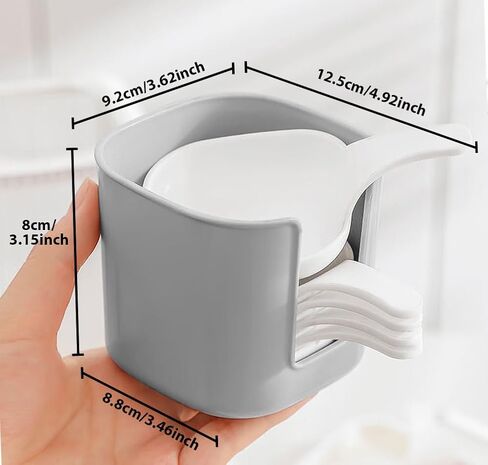 Dipping Sauce Plates and Holder, Dipping Sauce Plate Set 7 PCS, Vinegar & Soy Sauce Dish Set, Including 6 Counts Seasoning Dish with Storage Box, Chicken Nugget Dipping Sauce Holder(1set) in Saudi Arabia