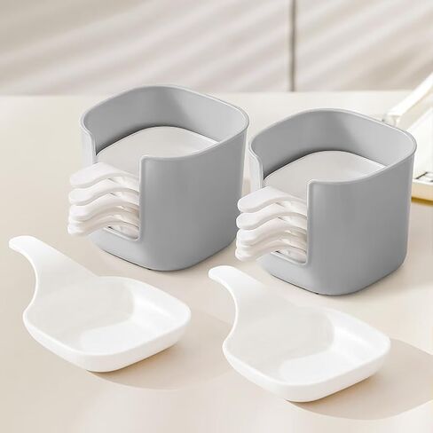 Dipping Sauce Plates and Holder, Dipping Sauce Plate Set 7 PCS, Vinegar & Soy Sauce Dish Set, Including 6 Counts Seasoning Dish with Storage Box, Chicken Nugget Dipping Sauce Holder(1set) in Saudi Arabia