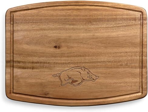 PICNIC TIME NCAA Ovale Acacia Cutting Board, Charcuterie Board Set with Juice Groove for SpillS, Wood Serving Platte, (Acacia Wood) in Saudi Arabia