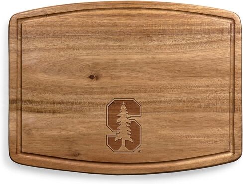 PICNIC TIME NCAA Ovale Acacia Cutting Board, Charcuterie Board Set with Juice Groove for SpillS, Wood Serving Platte, (Acacia Wood) in Saudi Arabia