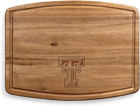 PICNIC TIME NCAA Ovale Acacia Cutting Board, Charcuterie Board Set with Juice Groove for SpillS, Wood Serving Platte, (Acacia Wood) in Saudi Arabia