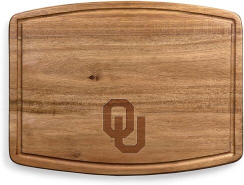 PICNIC TIME NCAA Ovale Acacia Cutting Board, Charcuterie Board Set with Juice Groove for SpillS, Wood Serving Platte, (Acacia Wood) in Saudi Arabia