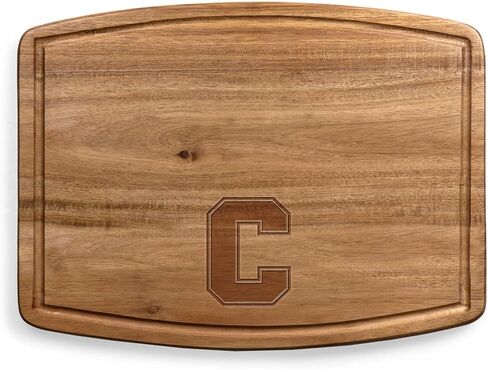 PICNIC TIME NCAA Ovale Acacia Cutting Board, Charcuterie Board Set with Juice Groove for SpillS, Wood Serving Platte, (Acacia Wood) in Saudi Arabia