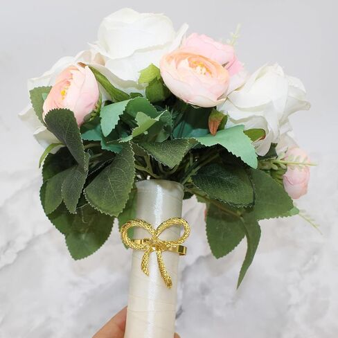 6pcs Bowknot Napkin Rings Set - Alloy Table Decor for Weddings, Christmas Parties & Family Gatherings - Decorative Napkin Holders in Saudi Arabia