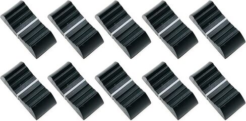 XHSESA 24mmx12mmx11mm Console Mixer Slider Fader Knobs Replacement for Potentiometer Gray Knob 10pcs (Black) in Saudi Arabia