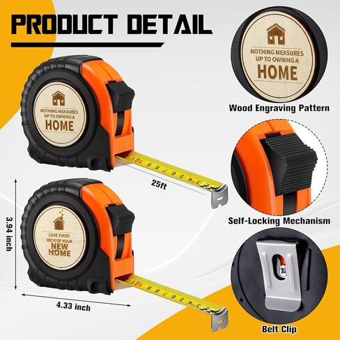 Humyoun 2 Sets Housewarming Gifts for New House Homeowner First Home Gift for Men 25 ft Tape Measure Closing Gifts for Home Buyers Neighbor Real Estate Agent Clients Christmas Favor Gift in Saudi Arabia