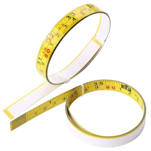 2 Pcs Steel Self-Adhesive Measuring Tape,39 Inch Left-to-Right Sticky Measure Tape with Adhesive Backing Double Scale Sticky Tape Measure Workbench Ruler for Work Woodworking, Saw, Drafting Table in Saudi Arabia