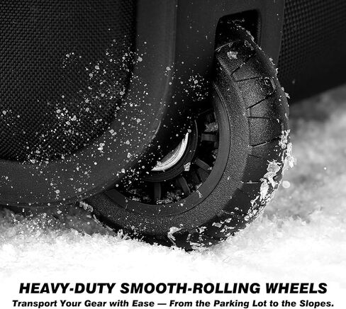 DAFISKY Ski Bags for Air Travel - Ski Bag with Wheels Fit Single Snowboard or Double Skis up to 175 or 190 cm All-Round Padded Protection for Boots, Helmet, Ski Gear in Saudi Arabia