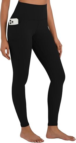 Sunzel Sunlissia High Waisted Leggings for Women with Pockets, Tummy Control Compression Yoga Pants, Workout Leggings for Gym, Running & Everyday Wear, 25" Inseam, Black, Small in Saudi Arabia