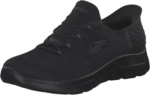 SKECHERS Women's Hands Free Slip-Ins Summits Girls Night Sneaker, Black, 5.5 in Saudi Arabia