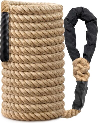 تمرين الصالة الرياضية للحبل - 1.5 بوصة قطرها 10ft 15ft 20ft 25ft 30ft 30ft 35ft من الجوت الثقيل الجوت in Kuwait