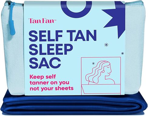 Self Tan Sleep Sac - Dark Tan Edition (Pink) - حماية الأوراق من دبان الدبان - لا يوجد ضمان نقل - 100 ٪ بارد حريري ، قاع أكثر سمكا ، أعلى الوزن ، فتحات القدم - in Kuwait