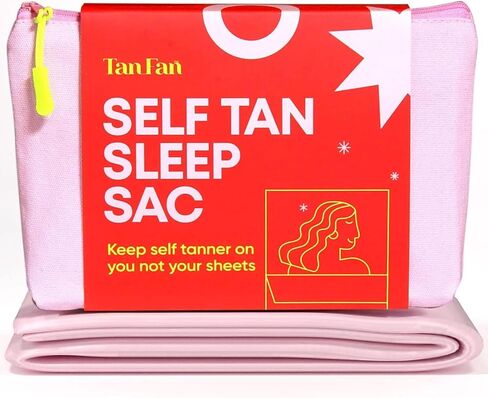 Self Tan Sleep Sac - Dark Tan Edition (Pink) - حماية الأوراق من دبان الدبان - لا يوجد ضمان نقل - 100 ٪ بارد حريري ، قاع أكثر سمكا ، أعلى الوزن ، فتحات القدم - in Kuwait