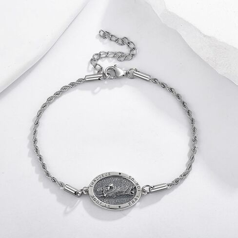 YAFEINI Virgen De Guadalupe Bracelet 925 Sterling Silver Our Guadalupe of Lady Charm Jewelry for Women in Saudi Arabia
