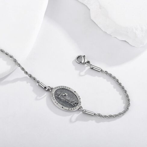 YAFEINI Virgen De Guadalupe Bracelet 925 Sterling Silver Our Guadalupe of Lady Charm Jewelry for Women in Saudi Arabia