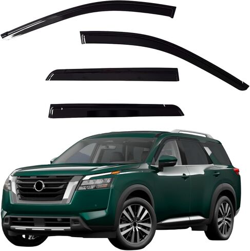 يناسب حراس المطر نوافذ النوافذ 2024 2025 Toyota Grand Highlander ، Window Window Diplectors Accessories Dark Smoke 4 PCs in Kuwait