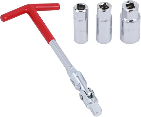 مفتاح ربط مقبس شرارة بمقبض على شكل حرف T 5/8 بوصة (16 مم) و13/16 بوصة (21 مم) أداة تثبيت مزيل مفتاح مقبس شرارة للدراجات النارية وجزازات العشب والمركبات الصغيرة، إلخ in Kuwait