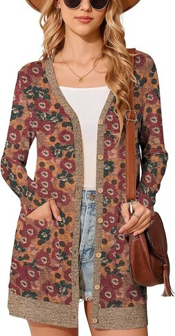 Cardigan Sweaters for Women Lightweight Cardigan for Women Open Front Outwear with Pockets Casual Cover Ups in Kuwait