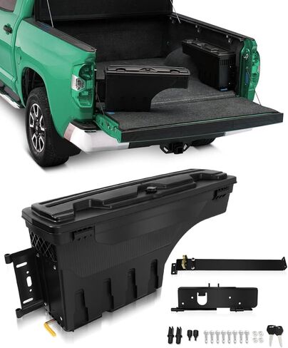 مربع أداة Scitoo | يناسب ل Dodge RAM 1500 2500 3500 2002-2010 ، لـ RAM 1500 2500 3500 2011-2018 | صندوق تخزين سرير الشاحنة ، جانب السائق in Kuwait