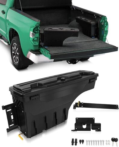 مربع أداة Scitoo | يناسب ل Dodge RAM 1500 2500 3500 2002-2010 ، لـ RAM 1500 2500 3500 2011-2018 | صندوق تخزين سرير الشاحنة ، جانب السائق in Kuwait