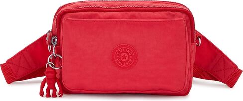 Kipling Womens Abanu Multi Bag, Lightweight, Adjustable Nylon Waist Pack With Multi-compartment Zip Pockets Convertible Crossbody Bag, Green Moss, Small US in Kuwait