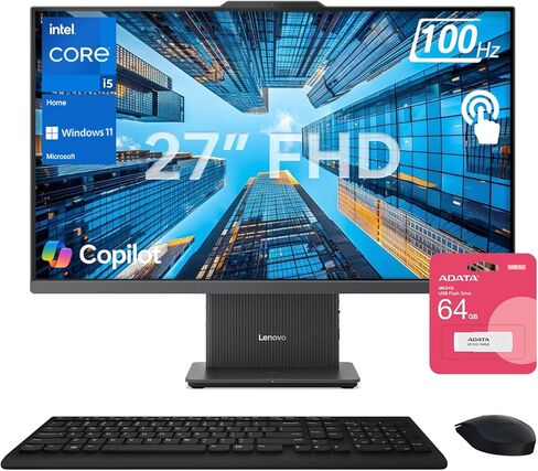 Lenovo IdeaCentre I 2025 Premium Business All-in-One ، Next Gen AI ، 27 "FHD Touchscreen 100Hz ، I5-13420H ، 16GB DDR5 RAM ، 1TB SSD ، WI-FI 6 ، Wireless KB & M ، W11H ، Bundle مع ADATA 512GB الخارجي SSD SSD in Saudi Arabia