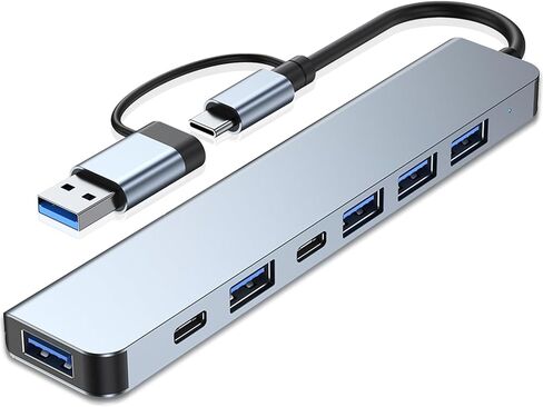 VIENON Aluminum USB C & USB Hub 7-in-1 with USB 3.0, USB-C Ports for PC/Laptops/MacBook Pro/Air/iMac/iPad and More Devices in Saudi Arabia
