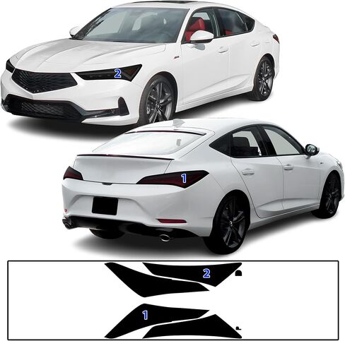 Bogar Tech Designs Full Leachlight Leillight Tint Kit متوافق مع Acura Integra 2023-2025 ، دارك دخان in Saudi Arabia