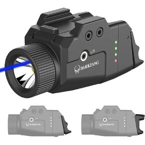 DARKFANG Compact Pistol Light 1000 Lumen Tactical Flashlight with High and Low Replaceable Switch for Picatinny and GLK Rail in Kuwait