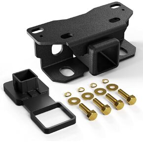 Trailer Hitch Winch Mount with 2" Receiver, Universal Heavy-Duty Winch Plate Bracket for ATV/UTV/SUV/Truck/Pickup, 17000 lbs Towing Capacity, Mounting Cradle, Black in Kuwait