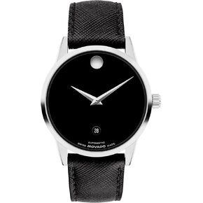 ساعة Movadado Museum Classic Men's Automatic Watch ، حزام جلدي ، ساعة فاخرة ذاتية - هدية له - 40 مم in Kuwait