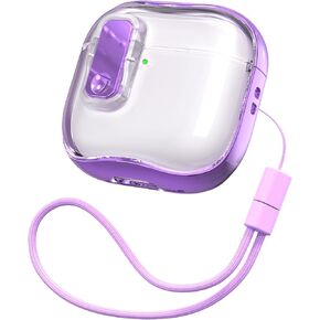 RFUNGUANGO (with Security Lock) Protective Case for AirPods Pro 2nd/1st Generation, Soft TPU AirPods Pro 2 Protective Case - with Kit/Lanyard,All Pink in Kuwait