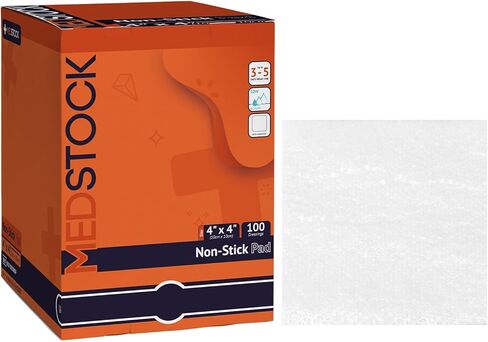 Non-Stick Pad, 2"x2" (Pack of 50), Gauze Pad Dressing, Non-Stick Wound Care, Surgical Grade, Fragile Tissue Protection, High Absorption, Porous Film Skin Contact Layer, Non Woven Fabric in Saudi Arabia