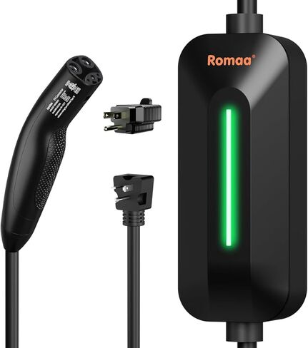 Level 2 EV Charger Fast Charging (110V-240V, 40A, NEMA 14-50 Plug), 25ft Charging Cable, Portable EV Chargers for Home Level 2 Level 1 for SAE J1772 EVs, App Control, NEMA 5-15 Adapter in Saudi Arabia