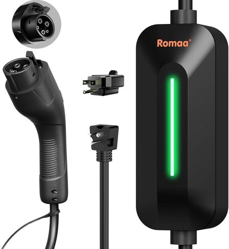 Level 2 EV Charger Fast Charging (110V-240V, 40A, NEMA 14-50 Plug), 25ft Charging Cable, Portable EV Chargers for Home Level 2 Level 1 for SAE J1772 EVs, App Control, NEMA 5-15 Adapter in Saudi Arabia