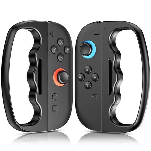 قبضة سوداء صخري لـ Nintendo Switch 2 وحدة تحكم Joycon ، مجموعة إكسسوارات مفتاح مقاومة للارتداء 2 مع تصميم مريح للتبديل 2 Joycons مقبض قبضة و 4 أغطية إبهام السيليكون الناعمة (2 حزمة) in Saudi Arabia
