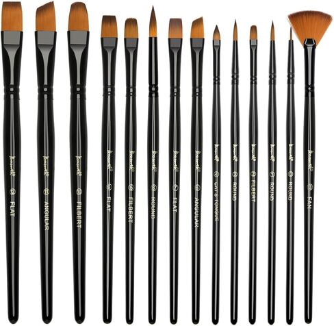 Detail Paint Brushes Set, 16pcs Miniature Paint Brushes for Fine Detailing, Art Painting, Micro Detail Paint Brush for Acrylics, Oils, Watercolors, Paint by Number, Figurine, 40k in Saudi Arabia